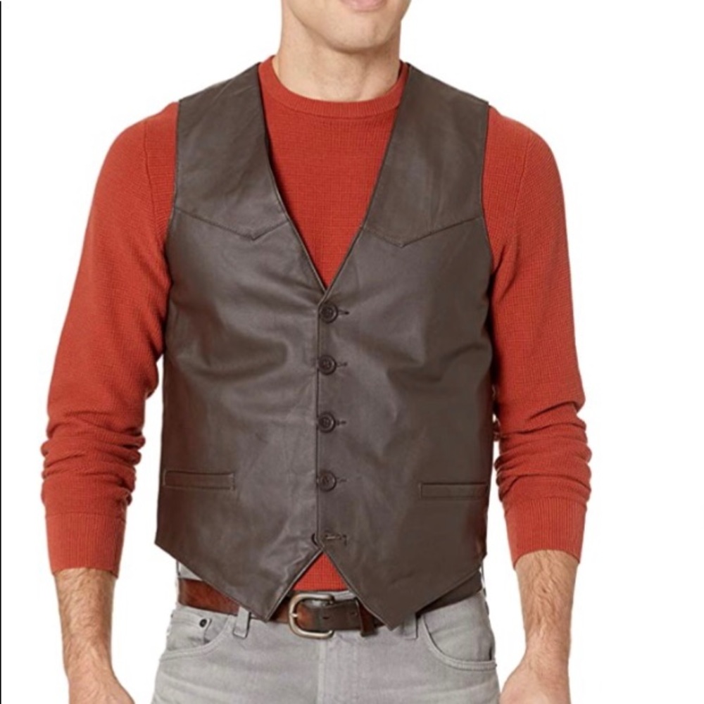 CLEARANCE NWOT Excelled Men’s Premium Soft Lambskin Leather Vest
